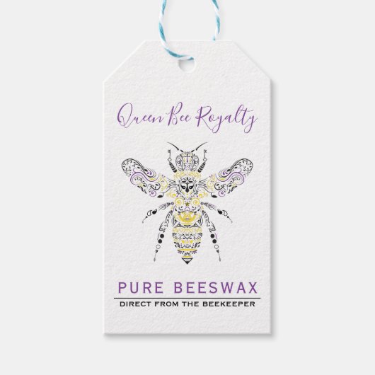 Étiquettes de cire d'abeille faits maison personna (Devant)
