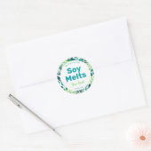 Étiquettes De Cire De Soja Vert Et Bleu (Enveloppe)