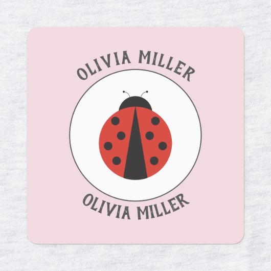 Étiquettes de coccinelle en fer pour la garderie d (Design 1)