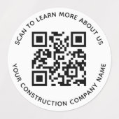 Étiquettes de code QR étanche pour la ronde de con (Design 2)