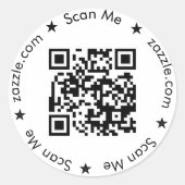 Étiquettes de code QR ronds, Sticker QR personnali (Devant)