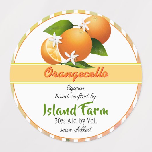Étiquettes de colis de fruits oranges (Design 1)