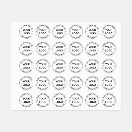 Étiquettes de commerce avec texte de logo marqué (Feuille)