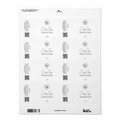 Étiquettes de conditionnement de savon blanc modif (Feuille entière)