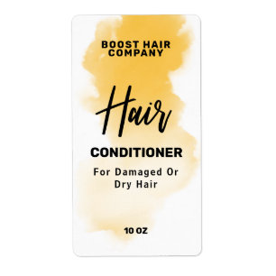 Étiquettes de conditionnement de shampooing en enc