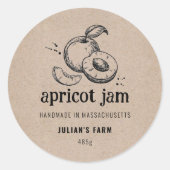 Étiquettes de confiture artisanale de ferme à croq (Devant)