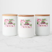 Étiquettes De Confiture Avec Cerises Et Fleurs (Bouteilles)