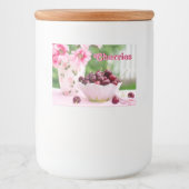 Étiquettes De Confiture Avec Cerises Et Fleurs (Devant)