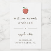 Étiquettes de confiture de beurre de cidre d'Apple (Étiquettes simples)