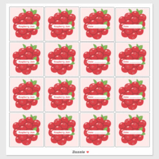 Étiquettes de confiture de framboise personnalisée