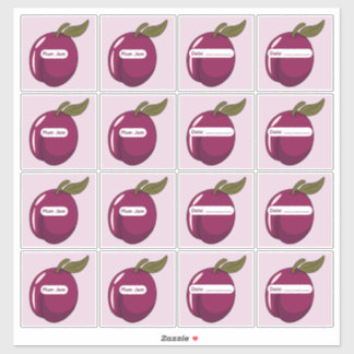 Étiquettes de Confiture de Prune Personnalisées en
