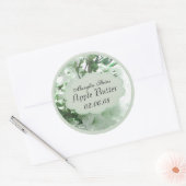 étiquettes de conserves florales vert pâle (Enveloppe)