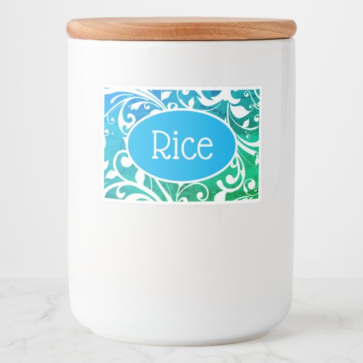 Étiquettes de conteneur alimentaire - Riz (Devant)
