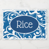 Étiquettes de conteneur alimentaire - Riz (Étiquettes simples)