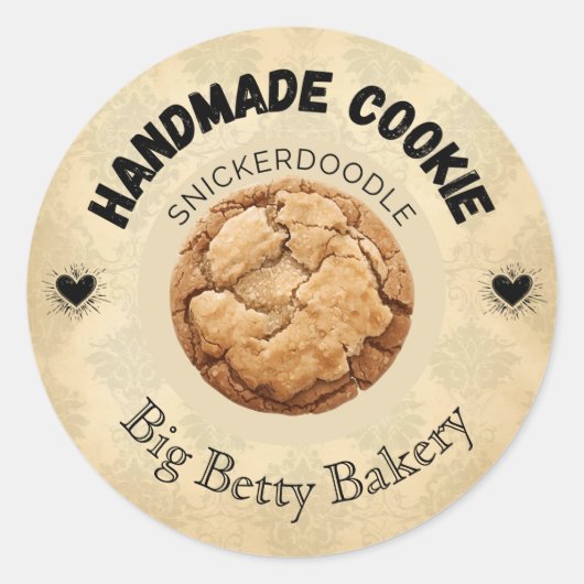 Étiquettes de cookies personnalisés Snickerdoodle (Devant)