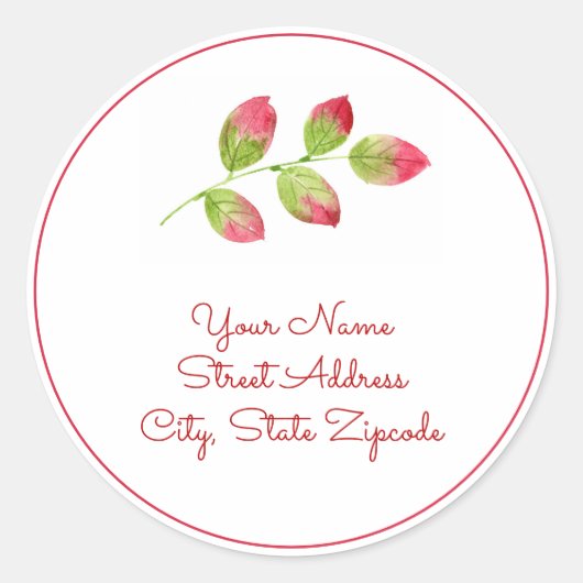 étiquettes de couleur rouge vert de l'eau (Devant)