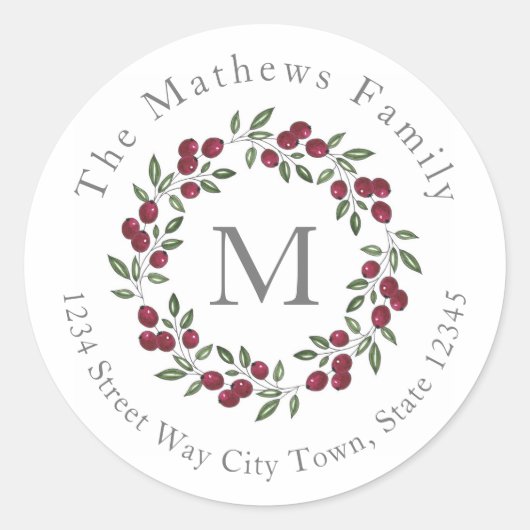 Étiquettes de couronnes de fruits rouges (Devant)