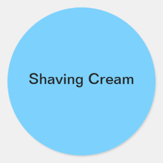 Étiquettes de crème de rasage/