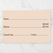 Étiquettes de cuisine douce Beige pour la maison e (Étiquettes simples)