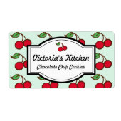 Étiquettes de cuisine personnalisés Retro Mint Che (Devant)