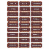 Étiquettes de cuisine pour épices et ingrédients c (Devant)