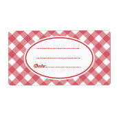 Étiquettes de cuisine rouge customisés (Devant)