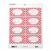 Étiquettes de cuisine rouge customisés (Feuille entière)