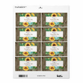 Étiquettes de cuisson au bois de tournesol (Feuille entière)