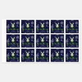 Étiquettes de cuisson Blue Reindeer (Feuille)