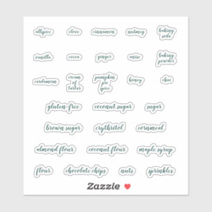 Étiquettes de cuisson Emerald Green