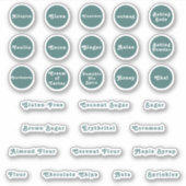 Étiquettes de cuisson pour cuisine sarcelle (Devant)