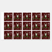 Étiquettes de cuisson Red Reindeer (Feuille)