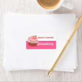 Étiquettes de cupcake aux fraises (En situation)