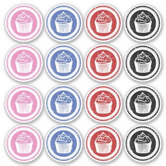 Étiquettes de cupcakes rustiques (Devant)