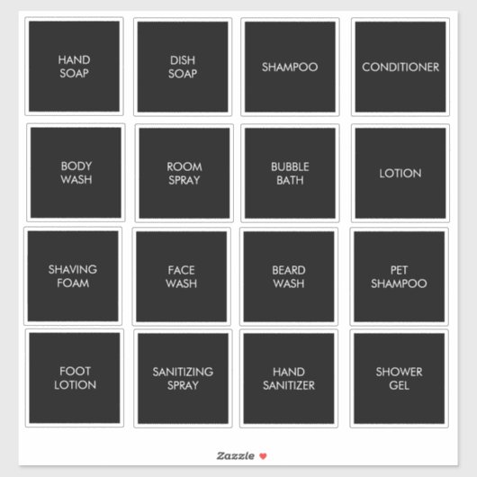 Étiquettes de distributeur noir étanche personnali (Feuille)