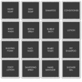 Étiquettes de distributeur noir étanche personnali (Devant)