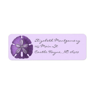 Étiquettes de dollars de sable violet