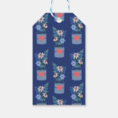 Étiquettes de don avec motif floral de pot de maço (Devant)