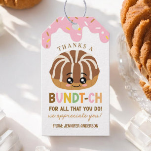 Étiquettes de don de gâteau Bundt-ch Bundt Merci