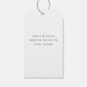Étiquettes de don de mariage initiales Chic Heart (Dos)