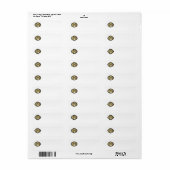 Étiquettes de dossier de fichiers à monogramme dor (Feuille entière)