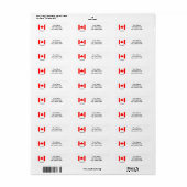 Étiquettes de drapeau du Canada, créez vos propres (Feuille entière)