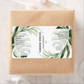 Étiquettes de dropper Tropical White and Green Bot (En situation)