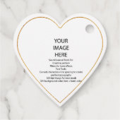 Étiquettes de faveur à cœur petit en faux or perso (Dos)