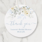 Étiquettes de faveur à fleurs bleues (Devant)