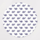 Étiquettes de faveur côtières indigo de luxe (Design 2)