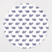 Étiquettes de faveur côtières indigo de luxe (Design 1)