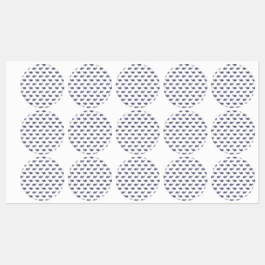 Étiquettes de faveur côtières indigo de luxe (Feuille)