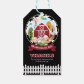 Étiquettes de faveur d'anniversaire de la cour de (Devant)