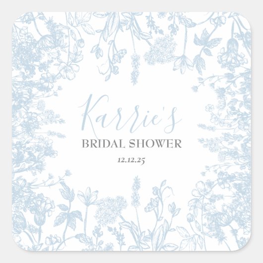 Étiquettes de faveur de Baby Shower de mariage flo (Devant)